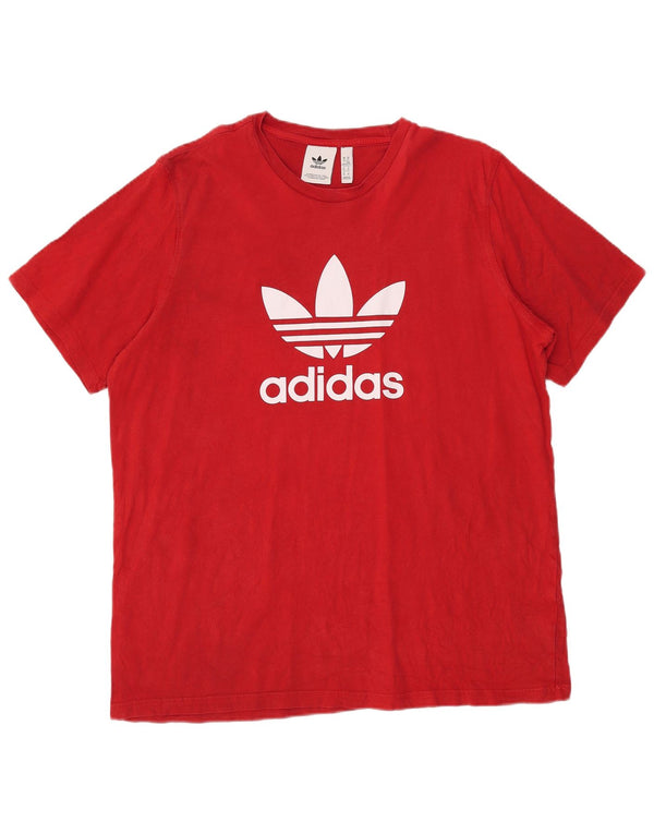 Tricou grafic pentru bărbați Adidas Top XL Bumbac roșu