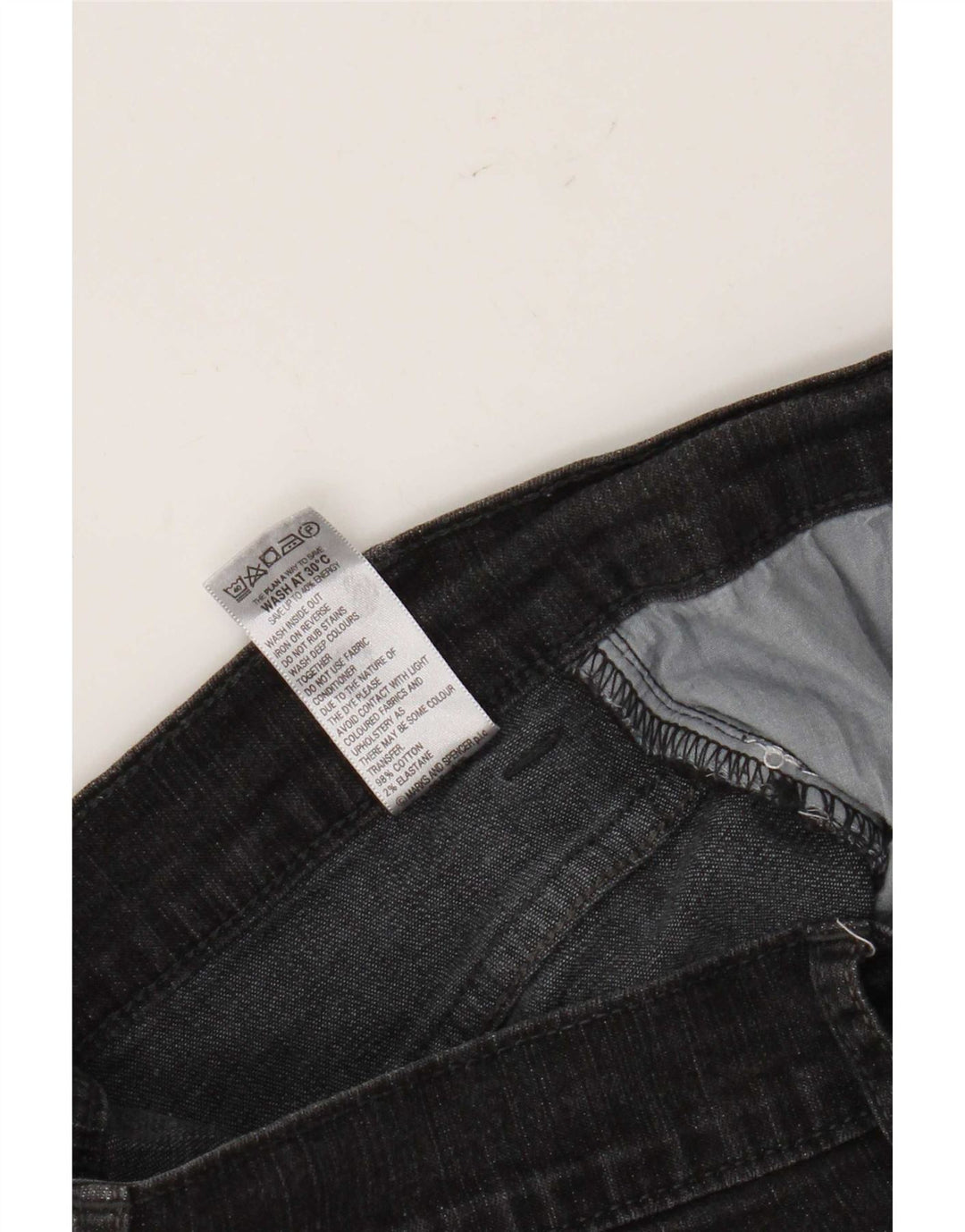 Blugi Bootcut pentru femei Marks & Spencer UK 10 Small W30 L29 Bumbac negru