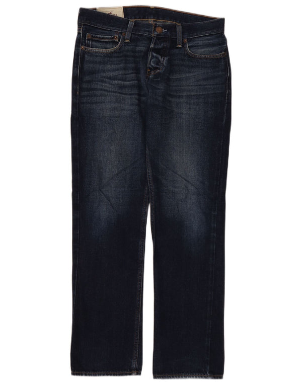 Blugi drepte pentru bărbați Hollister W30 L30 Bumbac bleumarin