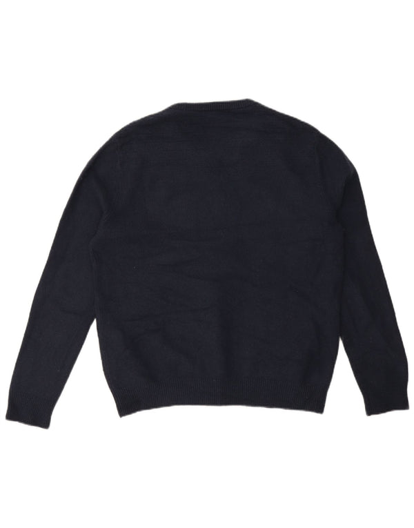 Michael Kors Mens Crew Neck Jumper Sweater Medium Navy Blue Classic
