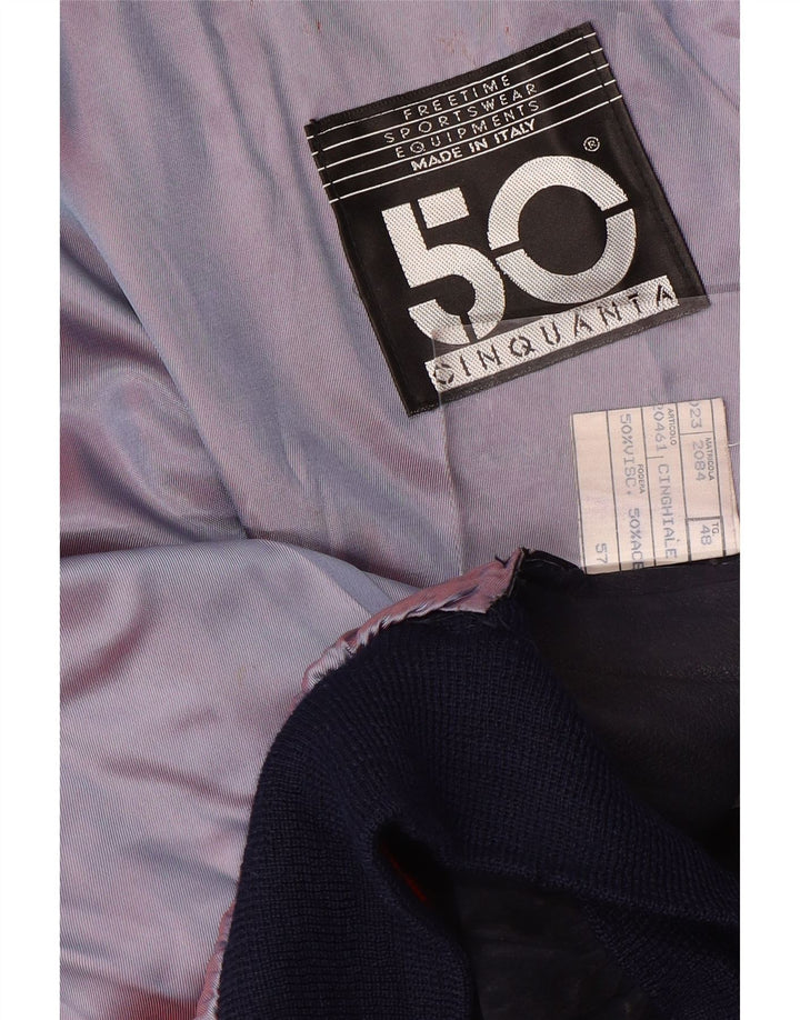 Bomber Cinquanta pentru bărbați din piele intoarsa IT 48 Medium Bluemarin Piele