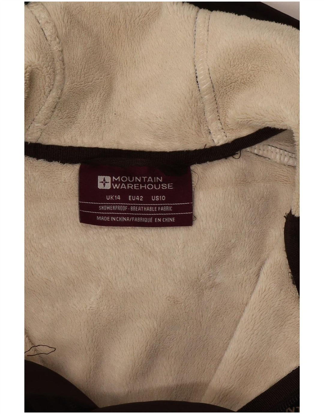 Jachetă Windbreaker cu glugă pentru femei Mountain Warehouse UK 14 Maro mare