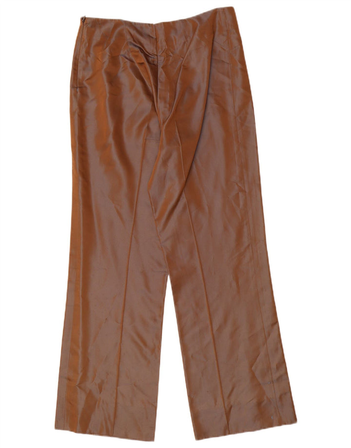 LA PERLA Pantaloni drepți casual Marvel pentru femei IT 44 Medium W28 L28 Maro