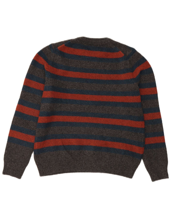 Pulover pentru femei Marks & Spencer cu decolteu triplu UK 16 mare, gri cu dungi