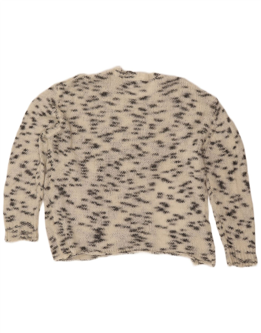 Pulover ZARA pentru damă, cu gât roșu, mare, pete alb catifelat