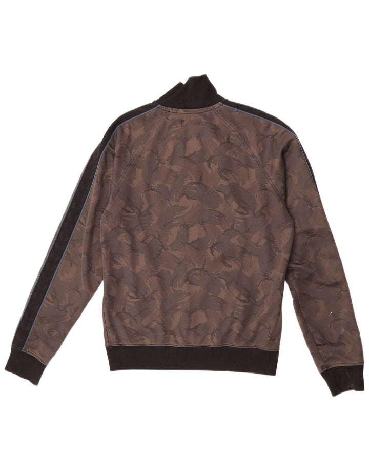 Trening pentru bărbați Fred Perry, jachetă, maro, camuflaj, poliester
