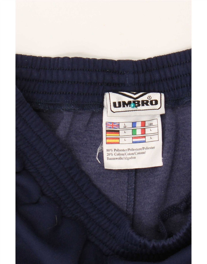 Pantaloni de trening grafic Umbro pentru bărbați Pantaloni de jogging mari, bleumarin, poliester