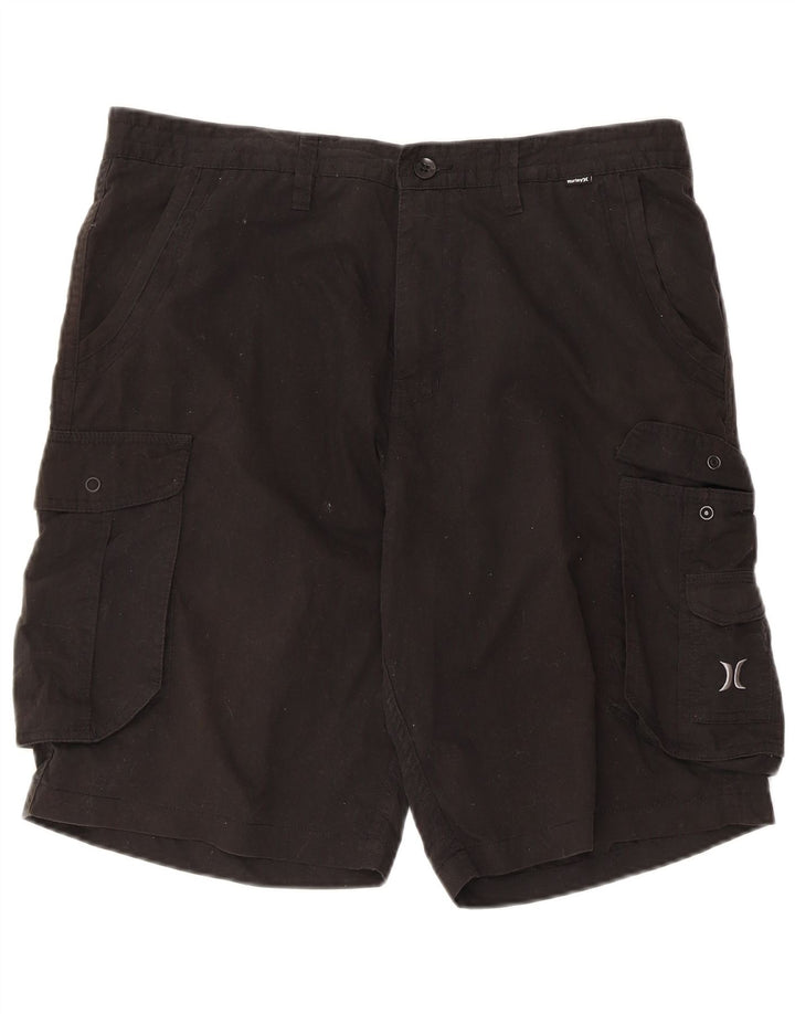 Pantaloni scurți cargo Hurley pentru bărbați W34, mari, negru, bumbac