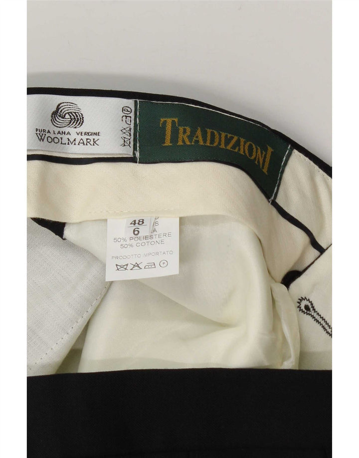 Pantaloni de costum vintage pentru bărbați IT 48 Medium L32 L34 Lână bleumarin