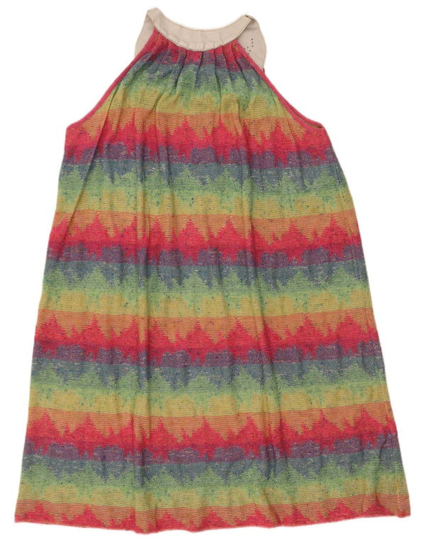 Rochie de bază fără mâneci vintage pentru femei UK 12 Medium, multicolore, în dungi