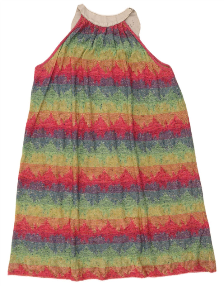 Rochie de bază fără mâneci vintage pentru femei UK 12 Medium, multicolore, în dungi