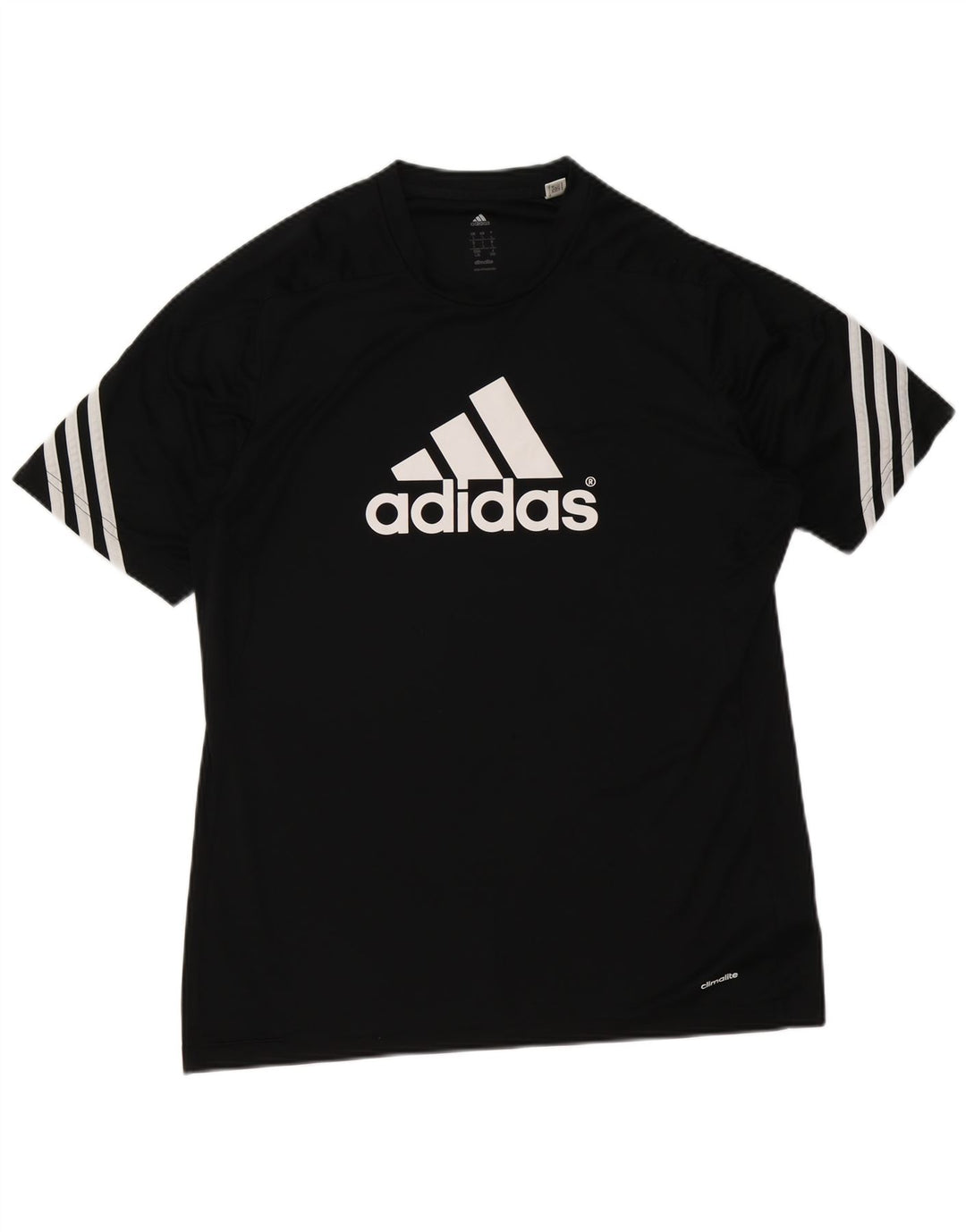 Tricou cu grafic Climalite Adidas pentru bărbați Top mare din poliester negru