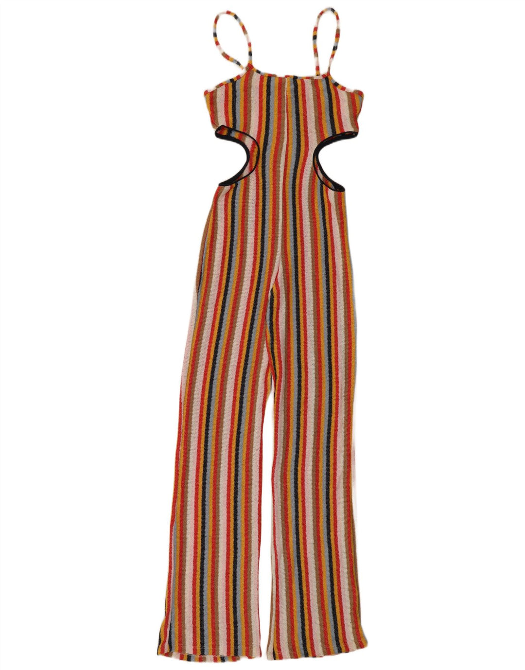 Salopetă fără mâneci decupată pentru femei Zara UK 12 Medium, multicoloră, cu dungi