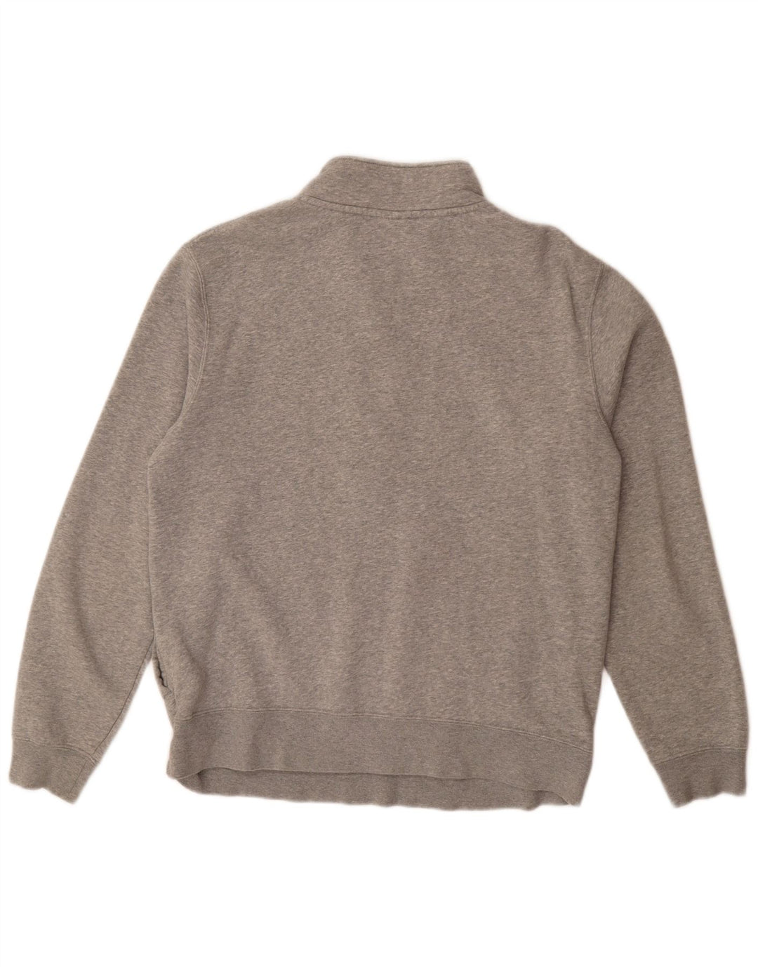 Pulover NIKE pentru bărbați, cu fermoar, cu gât, bumbac mare, gri