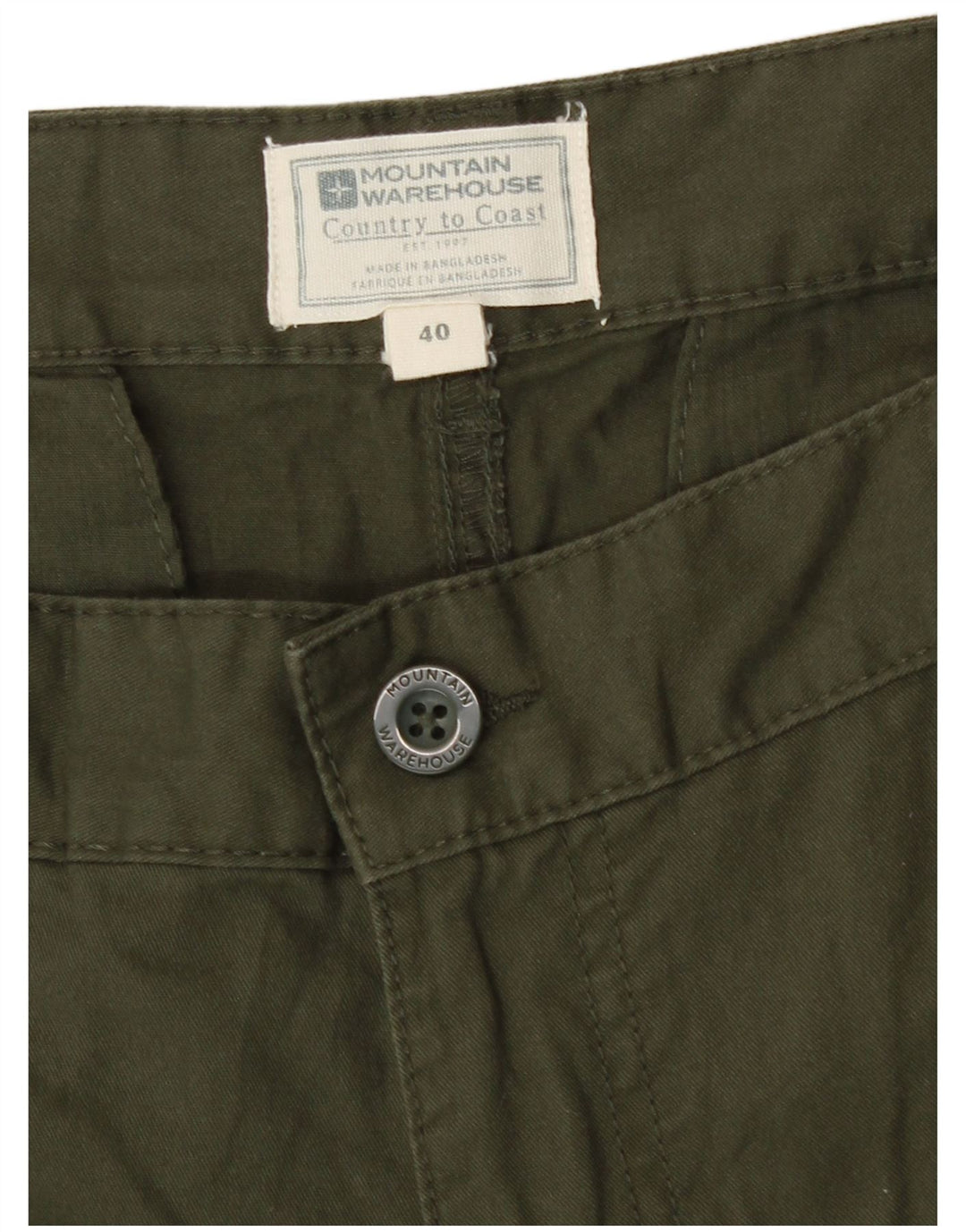 Pantaloni scurți cargo pentru bărbați Mountain Warehouse W40 XL bumbac kaki