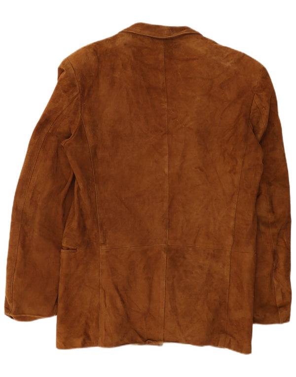 Jachetă de damă vintage din piele intoarsa dublu piept IT 50 XL din piele bej