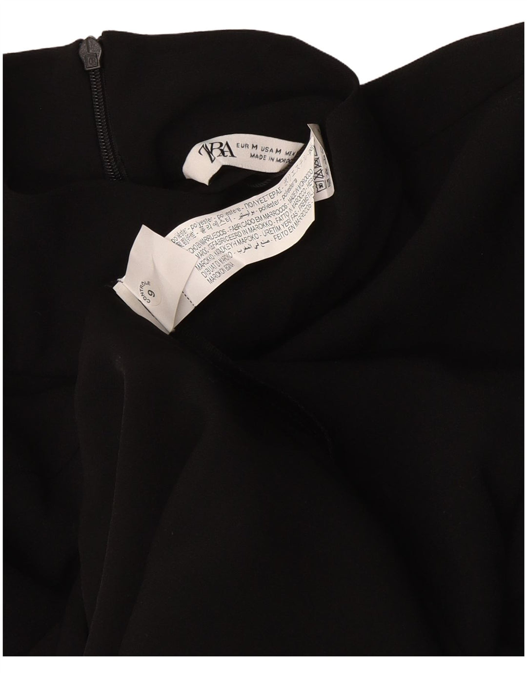 Rochie maxi cu mânecă lungă pentru femei Zara UK 12 Poliester mediu negru