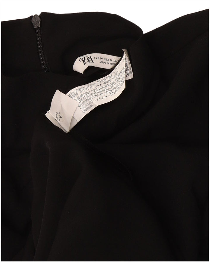 Rochie maxi cu mânecă lungă pentru femei Zara UK 12 Poliester mediu negru
