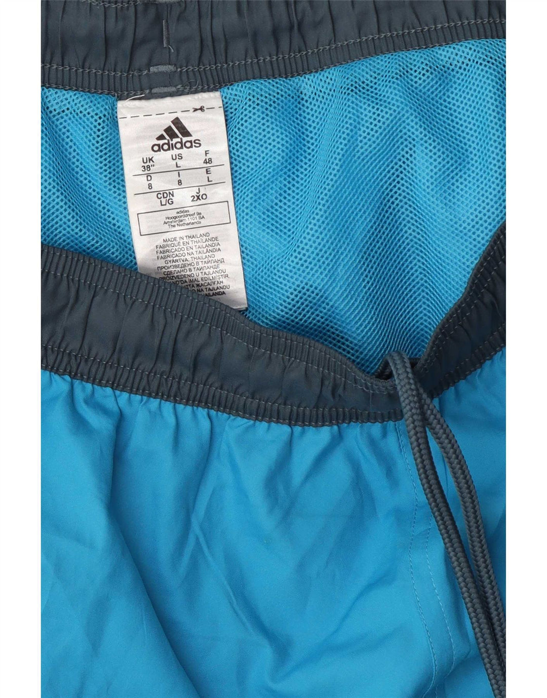 Pantaloni scurți sport grafic Adidas pentru bărbați, mari, albastru, din poliester