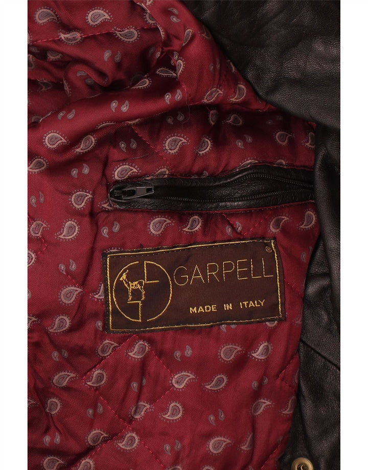 Jachetă pentru motociclist din piele dublu pentru bărbați de epocă Marea Britanie 38, neagră, mijlocie