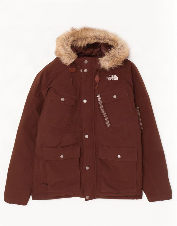 Jachetă căptușită cu glugă The North Face Hyvent pentru bărbați UK 40 Large Brown Nylon