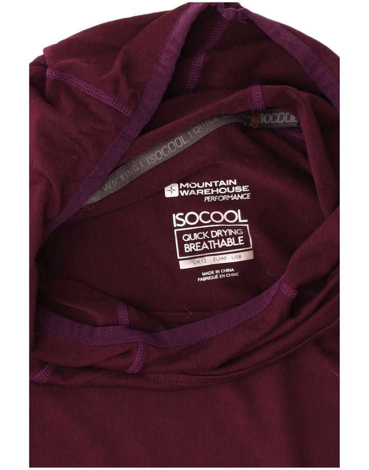 Mountain Warehouse pentru femei IsoCool Top cu mânecă lungă UK 12 Medium Burgundy