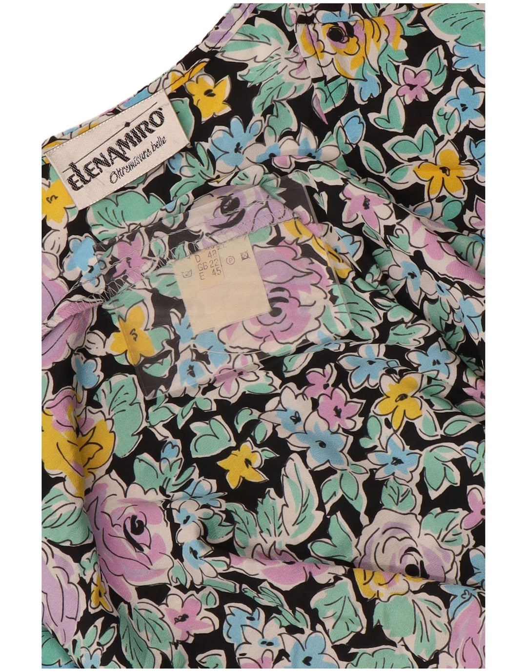 ELENA MIRO Rochie peplum cu mânecă lungă pentru femei UK 22 3XL Multicolor Floral