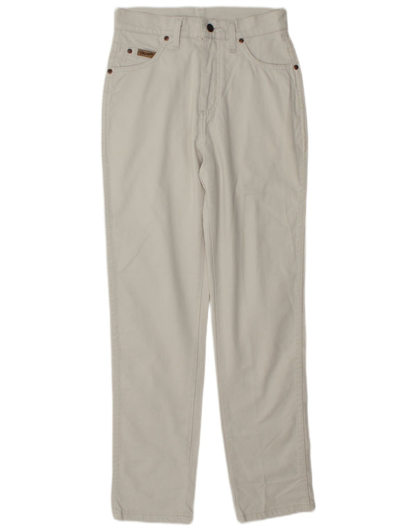 Blugi conici Paula Wrangler pentru femei W28 L30 bumbac alb