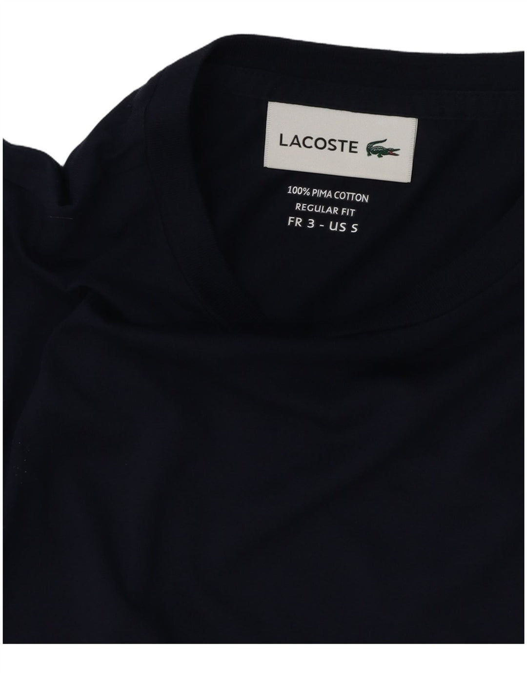 Tricou Lacoste pentru bărbați, cu ajustare normală, top mărime 3, bumbac, albastru bleumarin