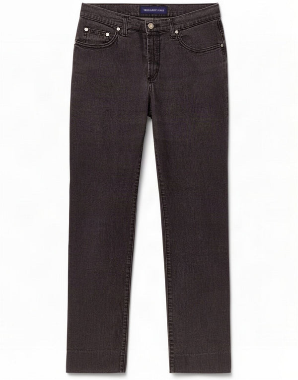 Trussardi Womens Straight Jeans UK 10 Small W27 L27 Grey Bumbac