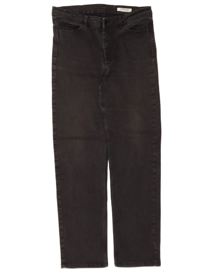 Blugi drepti obișnuiți pentru femei Marks & Spencer UK 16 Large W32 L30 Black