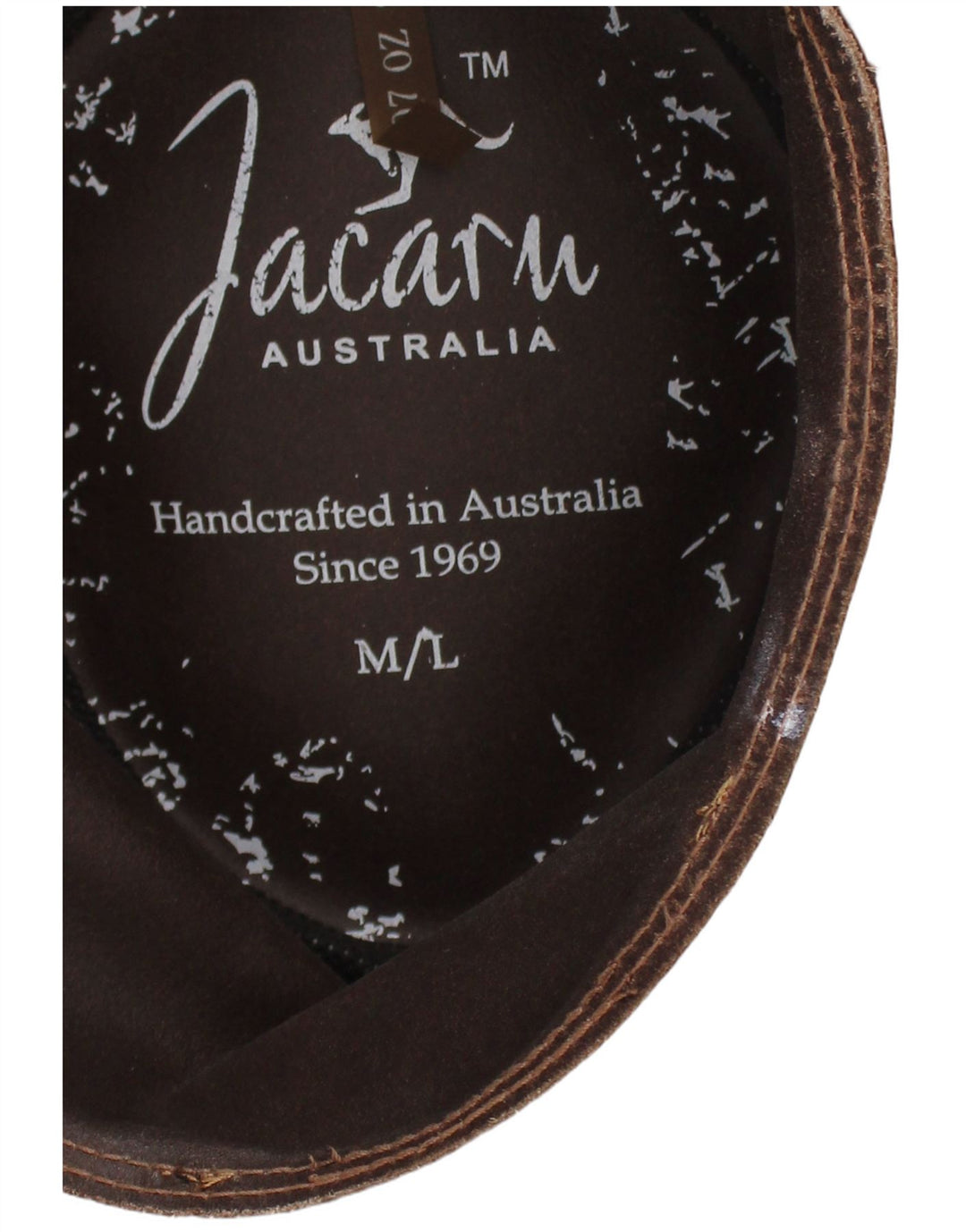 Pălărie de cowboy din piele intoarsa Jacaru Australia Mediu/Maro Maro Western