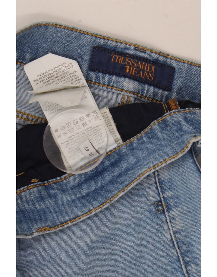 Trussardi blugi subțiri pentru femei W31 L32 poliester albastru