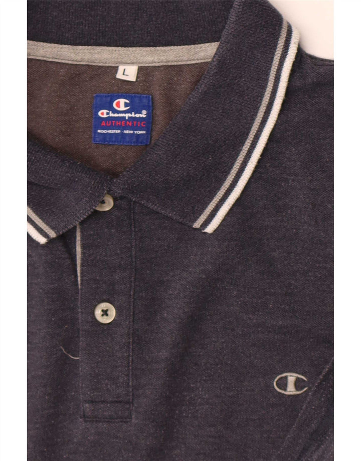 Tricou polo Champion pentru bărbați, mare, gri cu dungi