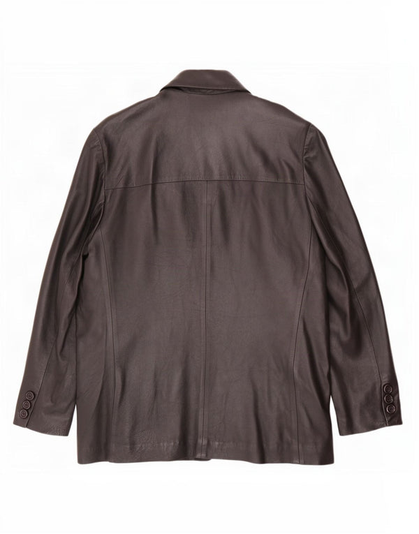MONTANA Jachetă din piele cu 2 nasturi pentru bărbați UK 42 XL Negru
