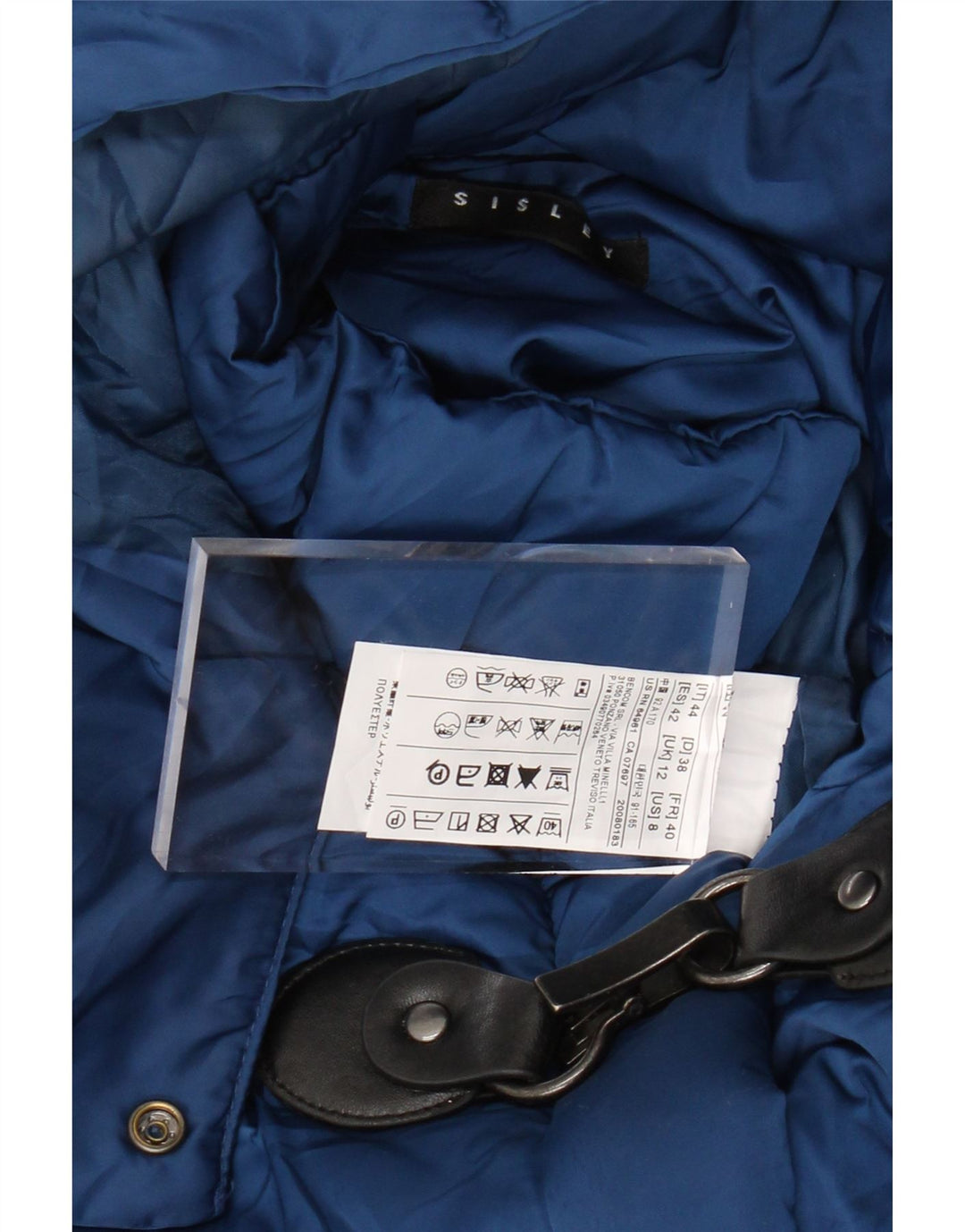 Jachetă căptușită cu glugă pentru femei SISLEY UK 12 Poliester albastru mediu