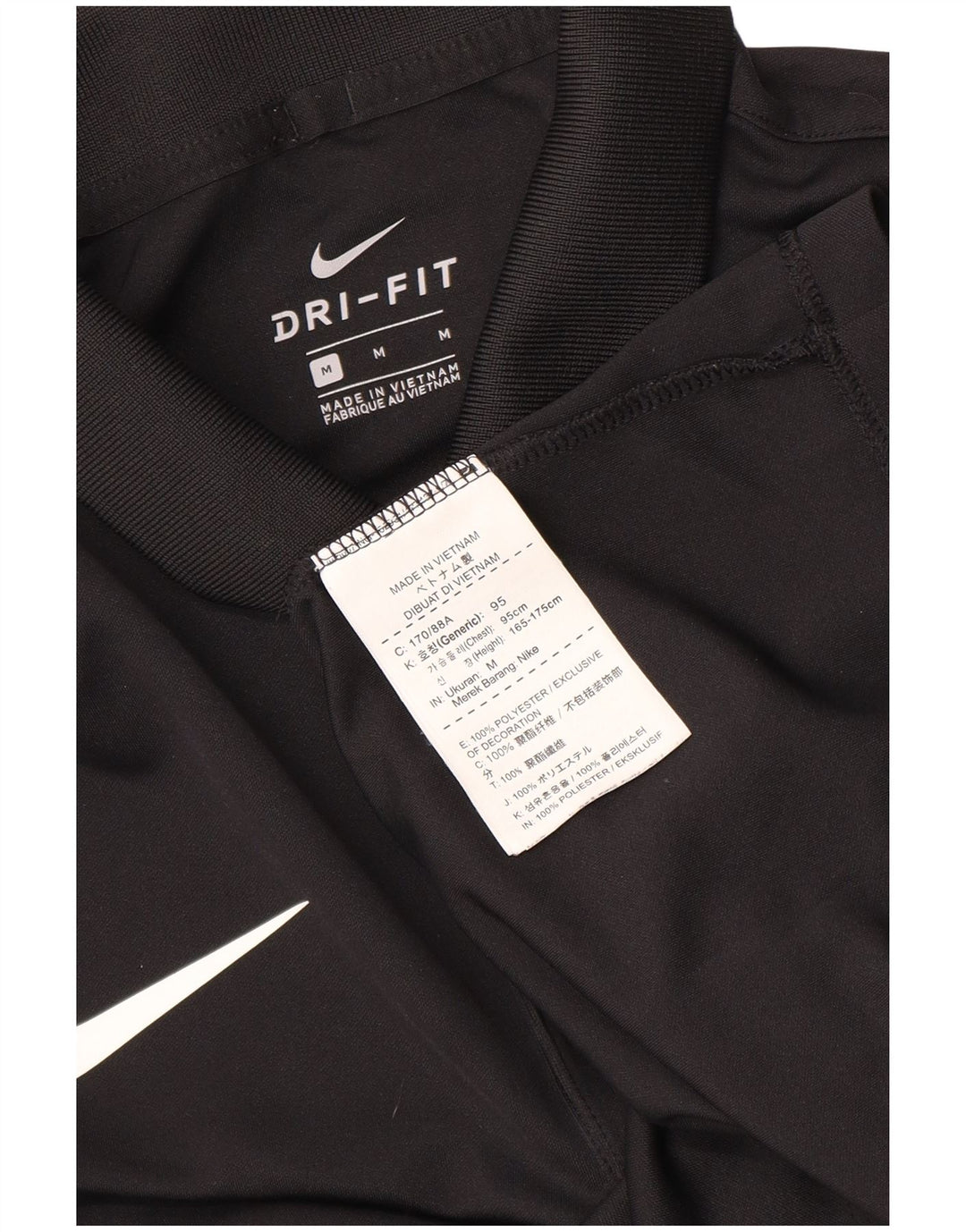 Tricou polo grafic pentru bărbați Nike, poliester mediu negru
