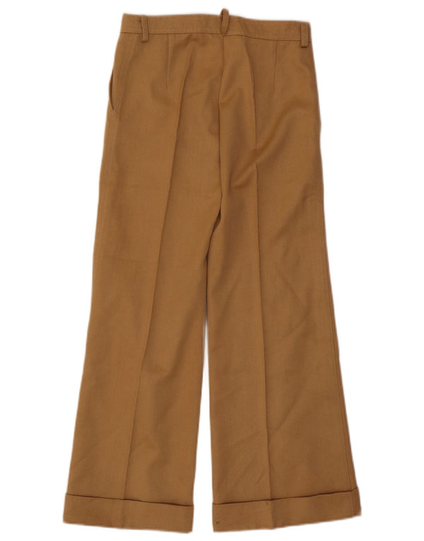 Pantaloni casual dama vintage cu picioare late W26 L26 bej