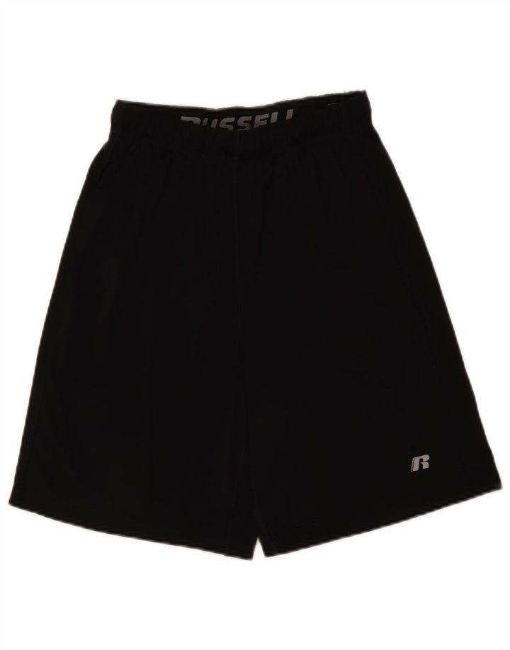 RUSSELL ATHLETIC Pantaloni scurți sport Dri-Power pentru bărbați, poliester negru mic