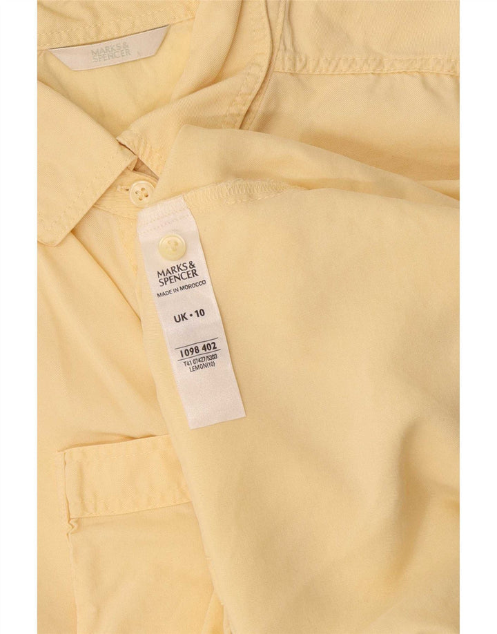 Cămașă cu mânecă scurtă pentru femei Marks & Spencer UK 10 Lyocell galben mic