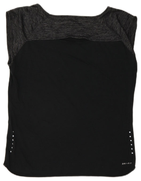 Tricou Nike Dri Fit pentru femei Top UK 14 Medium Bleumarin Lână color bloc
