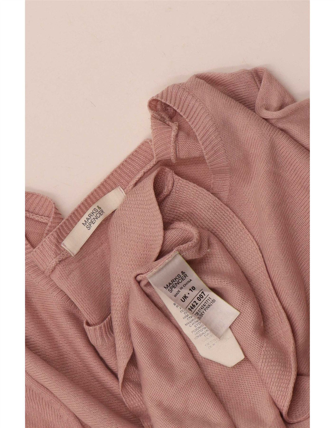 Rochie tunică pentru femei Marks & Spencer UK 10 mic roz acrilic