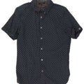 Cămașă cu mânecă scurtă pentru bărbați Ted Baker, mărime 3, medie, bumbac geometric albastru