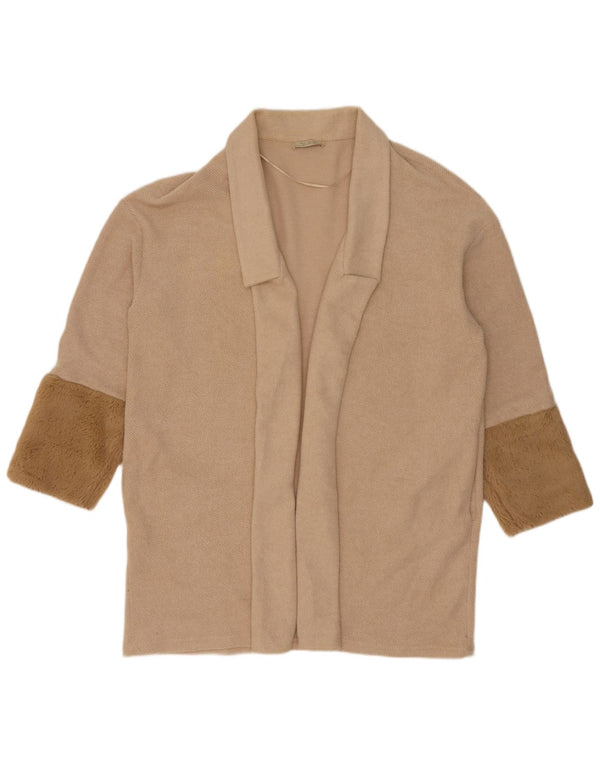 Pulover cardigan supradimensionat pentru femei Zara UK 14 Bej mediu
