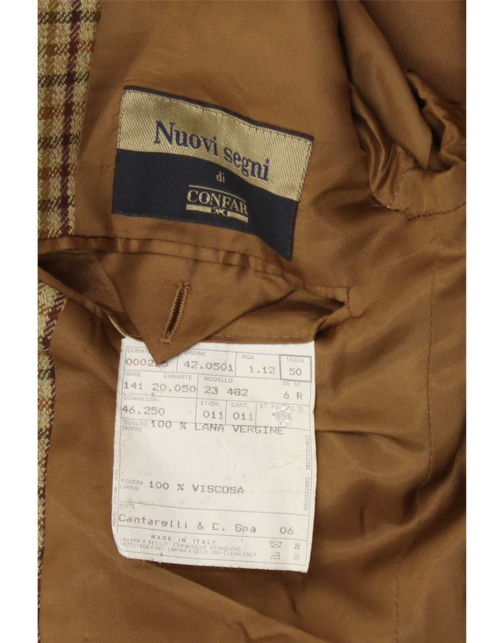 Jachetă vintage pentru bărbați cu 2 nasturi IT 50 mare, bej, lână nouă
