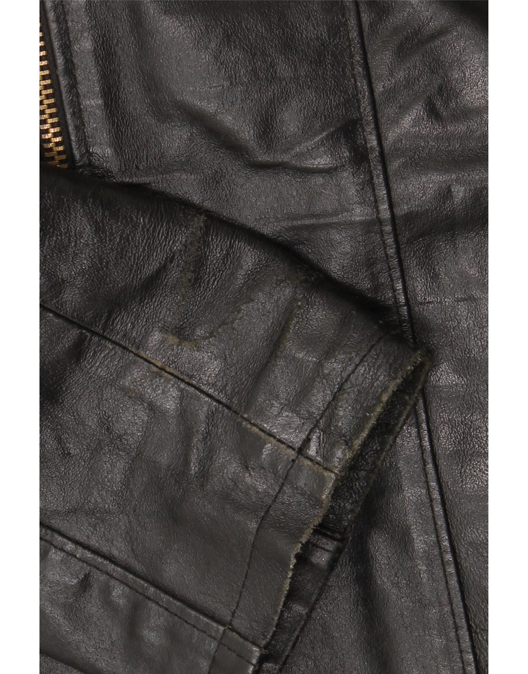 Jachetă de piele vintage pentru femei UK 18 XL din piele neagră