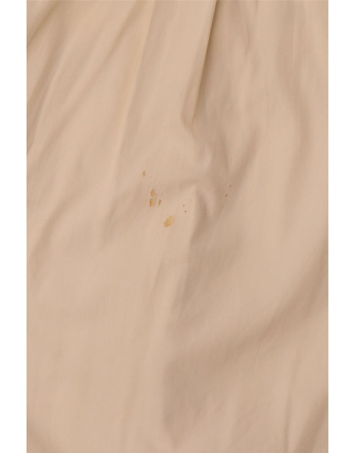 Cămașă militară fără mâneci pentru femei BURBERRY UK 14 mare bumbac alb