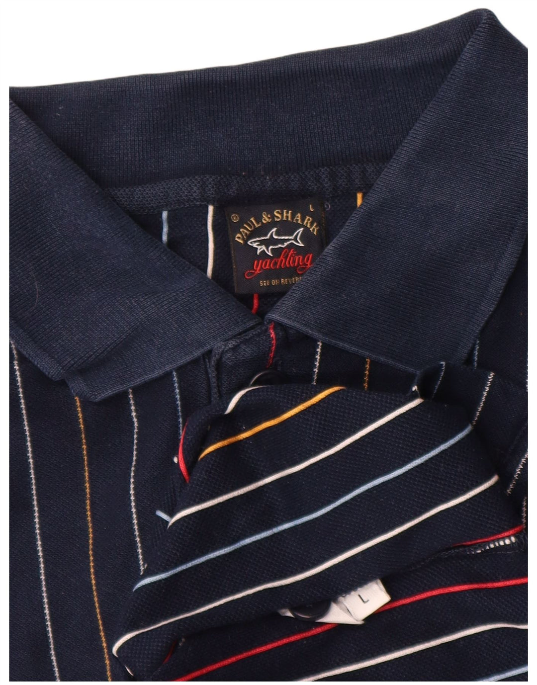 Cămașă polo pentru bărbați Paul & Shark, mare, bleumarin, cu dungi