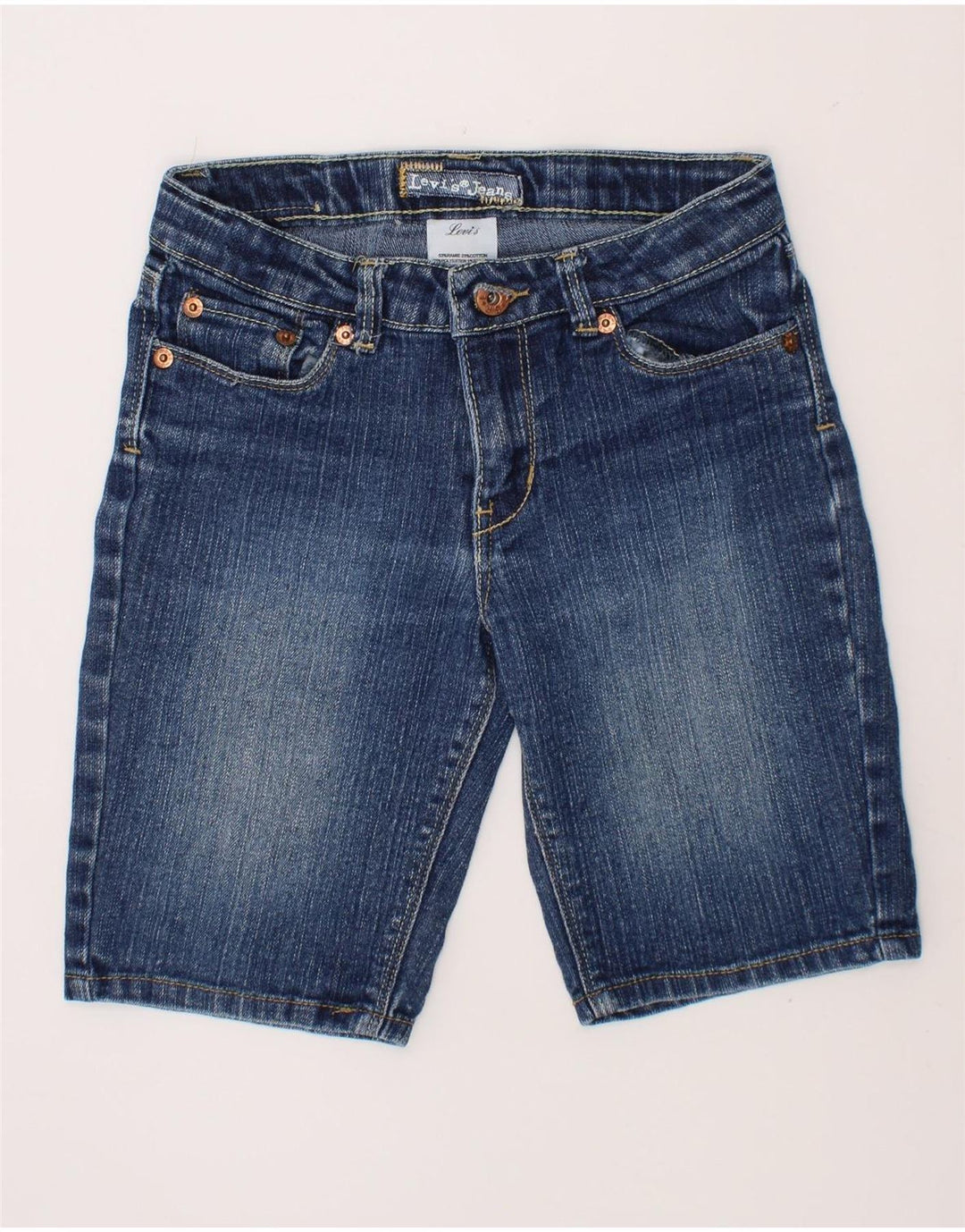 LEVI'S Boys Denim Shorts 9-10 Years W24 Blue Ramie Vintage Levi's and Second-Hand Levi's from Messina Hembry 