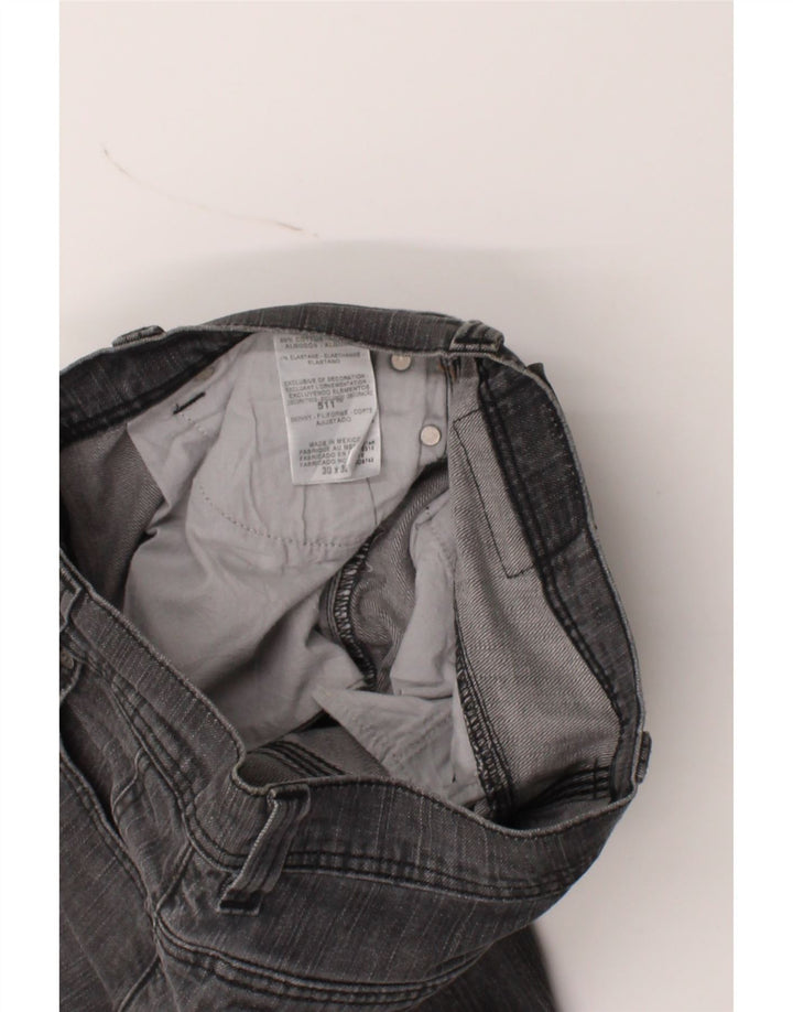 LEVI'S Mens 511 Skinny Jeans W30 L32 Grey Cotton Vintage Levi's and Second-Hand Levi's from Messina Hembry 